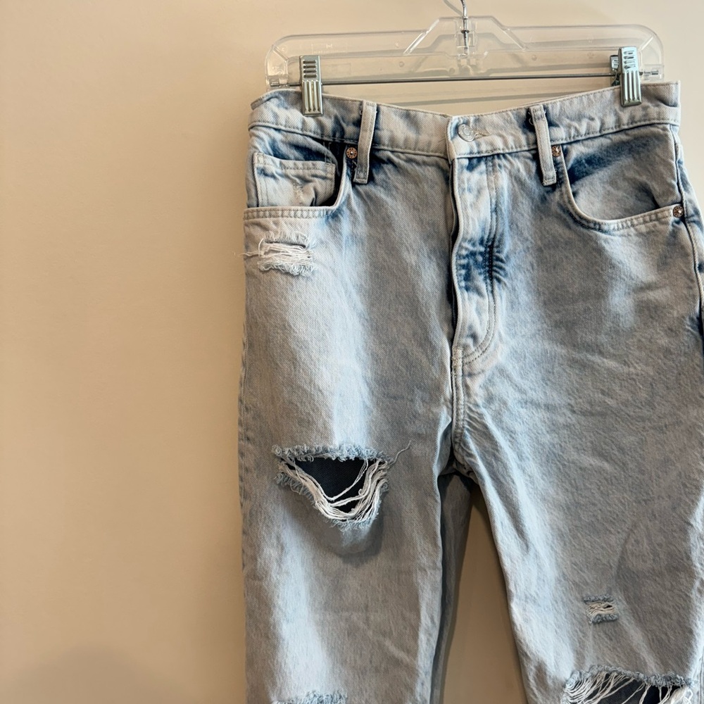 Free People Ripped Ankle Cropped Jeans Size 28